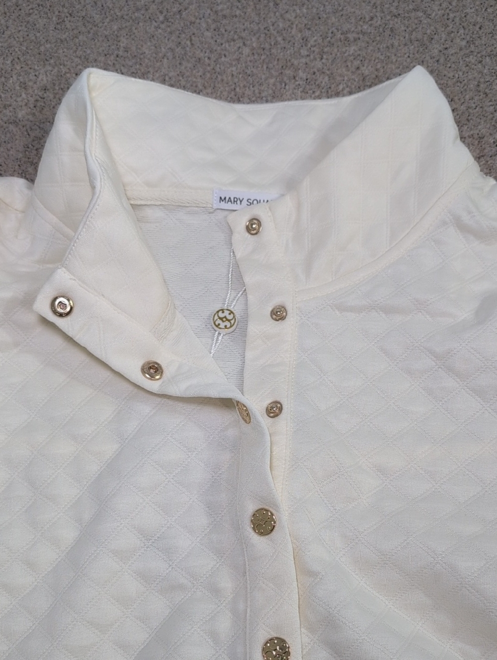 Mary Square Short Set, Madelyn, Top & Shorts, Quilted Cream, Loungewear, Size XL - Picture 7 of 15